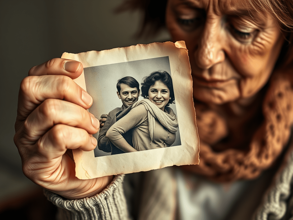 Peaceful silhouette of an elderly couple resting by a window with warm light
